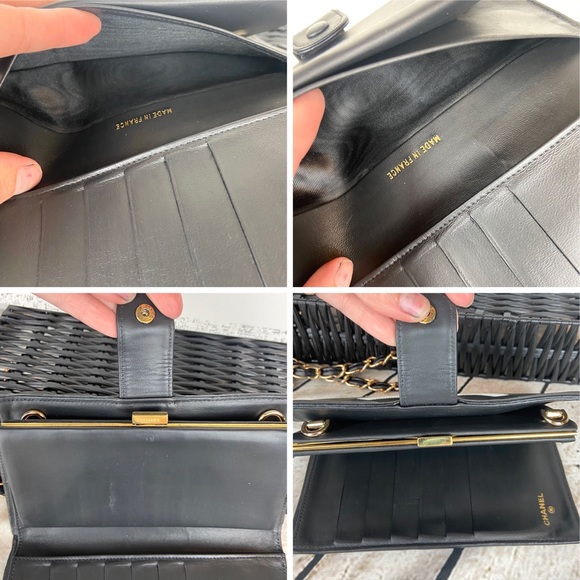 CHANEL leather wallet crossbody on chain - Picture 10 of 16